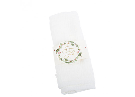 8 Rond de serviette blanc tradi chic