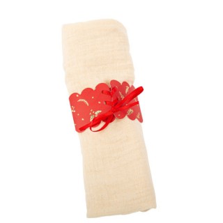 8 Ronds de serviette rouge Holly Christmas