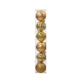 Boite 6 boules or assortis