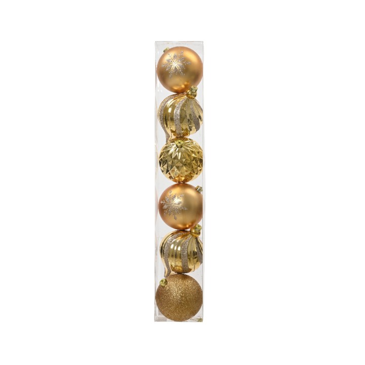 Boite 6 boules or assortis