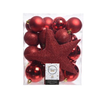 Boite 33 boules rouge