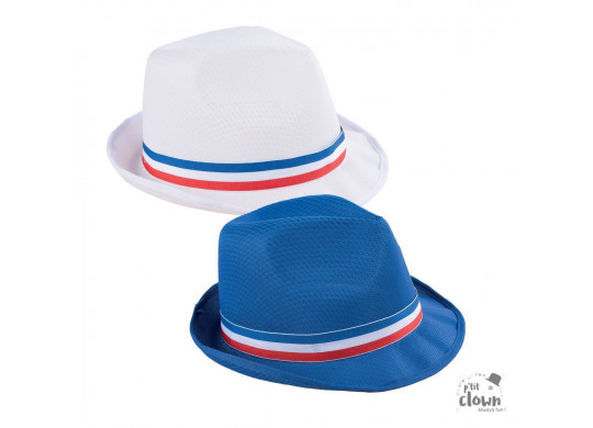 Borsalino bandeau bleu/blanc/rouge