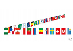 Guirlande fanion tissu drapeau pays coupe du monde