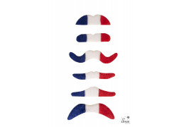 Moustaches bleu/blanc/rouge