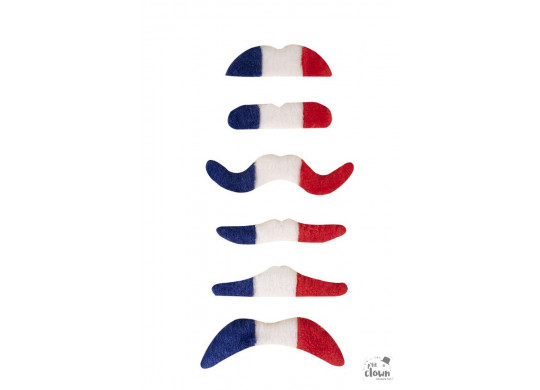 Moustaches bleu/blanc/rouge