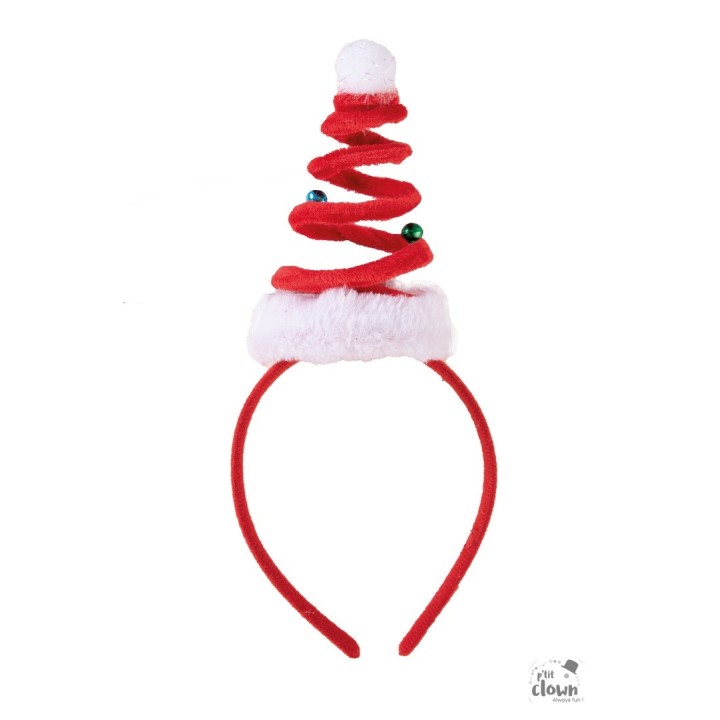 Serre tête renne bonnet Père Noël ressort