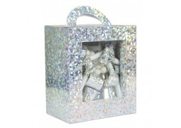 Cotillons 10 personnes luxe holo argent