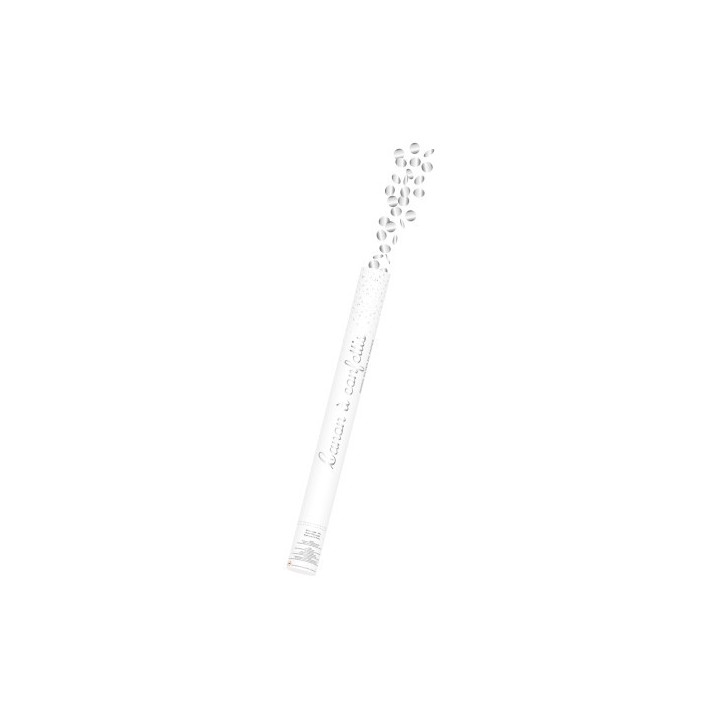 Canon à confettis 58cms argent