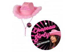 Chapeau cowgirl rose miss anniversaire