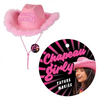 Chapeau cowgirl rose future mariée
