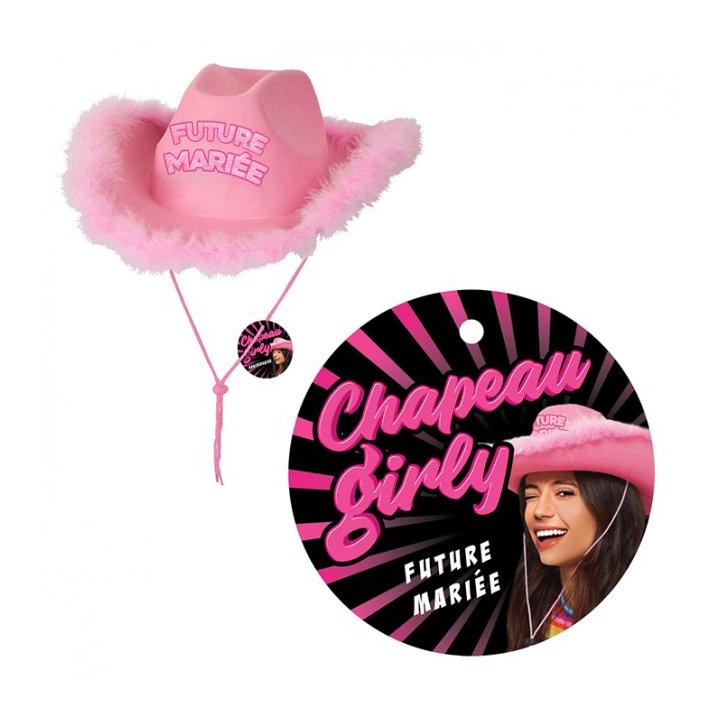Chapeau cowgirl rose future mariée