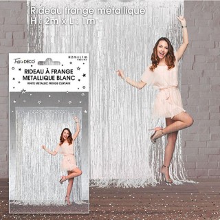 Rideau lametta blanc 1x2m