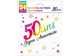 Serviettes papier 50 ans multico