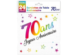 Serviettes papier 70 ans multico