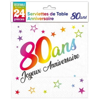 Serviettes papier 80 ans multico