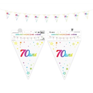 Guirlande fanion 70 ans multico