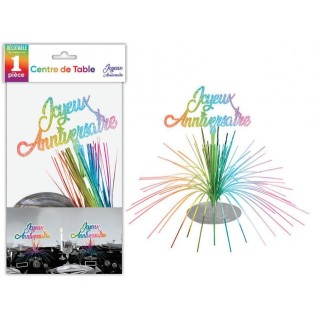 Centre de table joyeux anniversaire multico