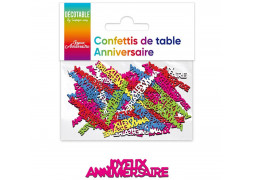 Confettis de table Joyeux anniversaire multico