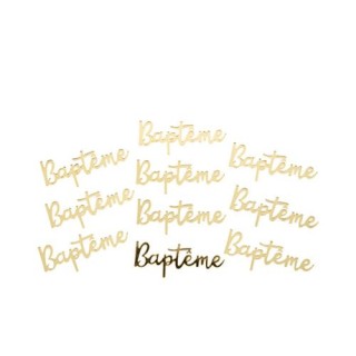Mot Baptême plexi or