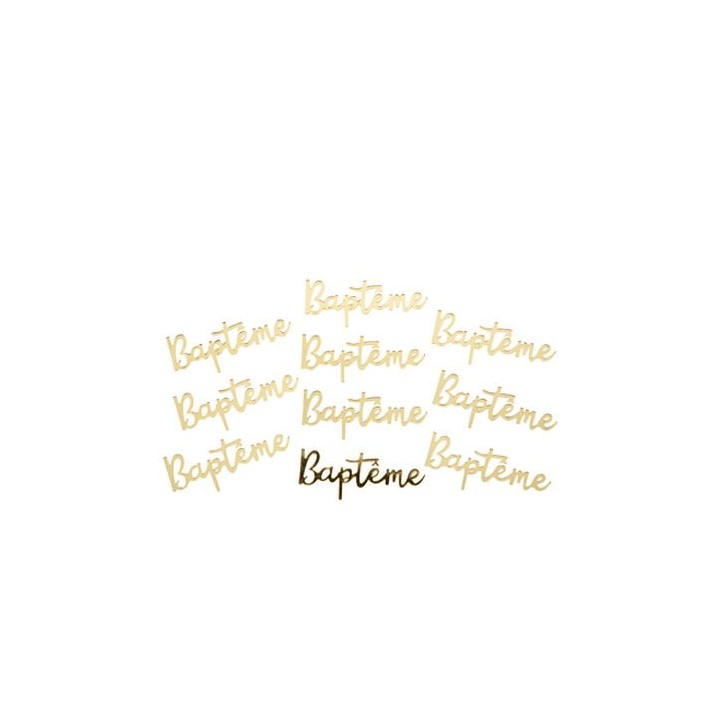 Mot Baptême plexi or