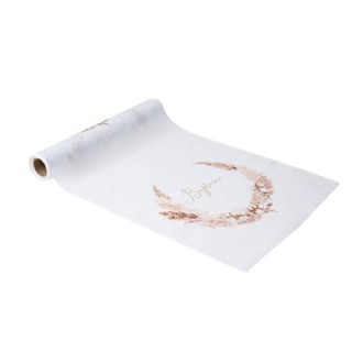 Chemin de table tissu Baptême pampa
