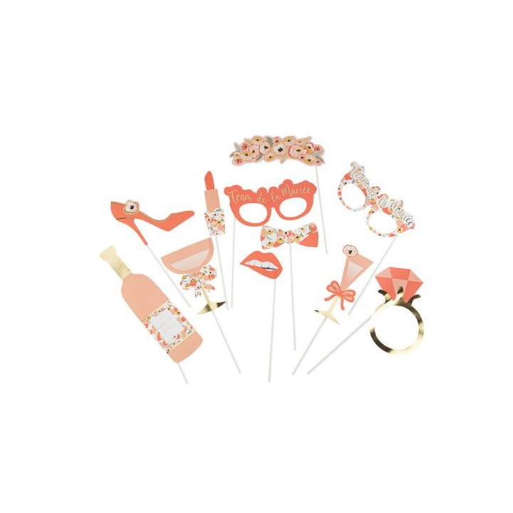 Kit photobooth Team de la mariée anémone