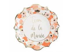 8 Assiettes Team de la mariée anémone