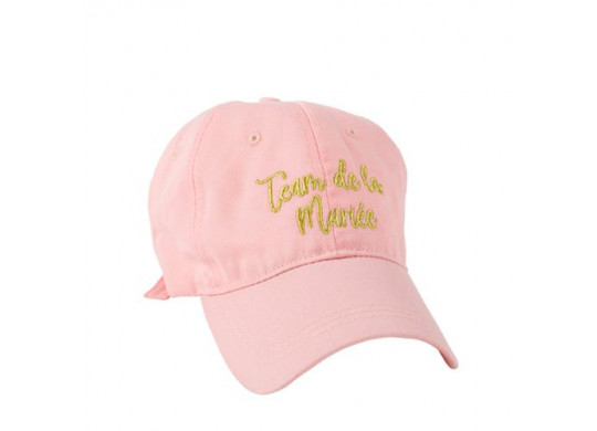 Casquette rose Team de la mariée