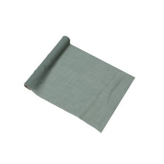 Chemin de table mousseline vert de gris 28cmx5m