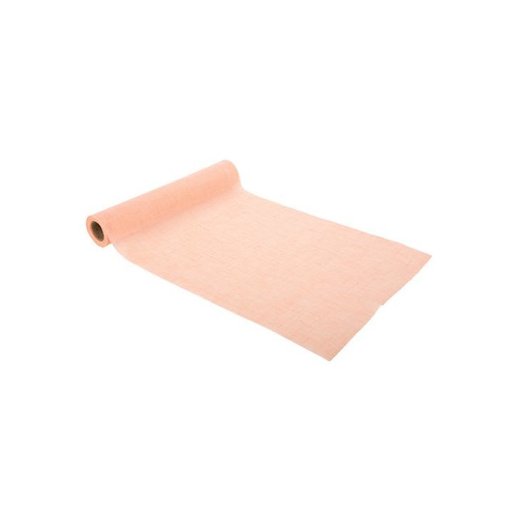 Chemin de table mousseline rose 28cmx5m