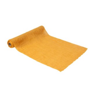 Chemin de table mousseline ocre 28cmx5m