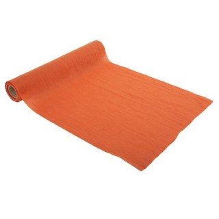 Chemin de table mousseline orange brulée 28cmx5m