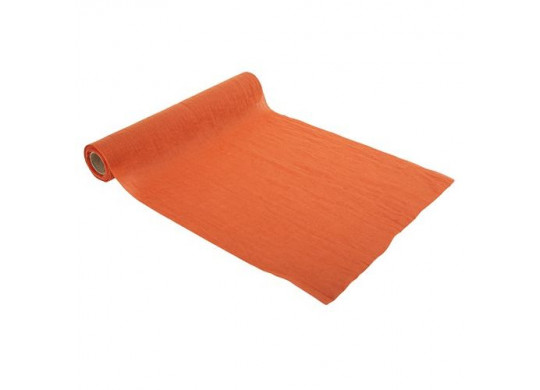 Chemin de table mousseline orange brulée 28cmx5m