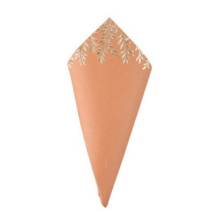 Cornet à confettis terracotta jolis brins