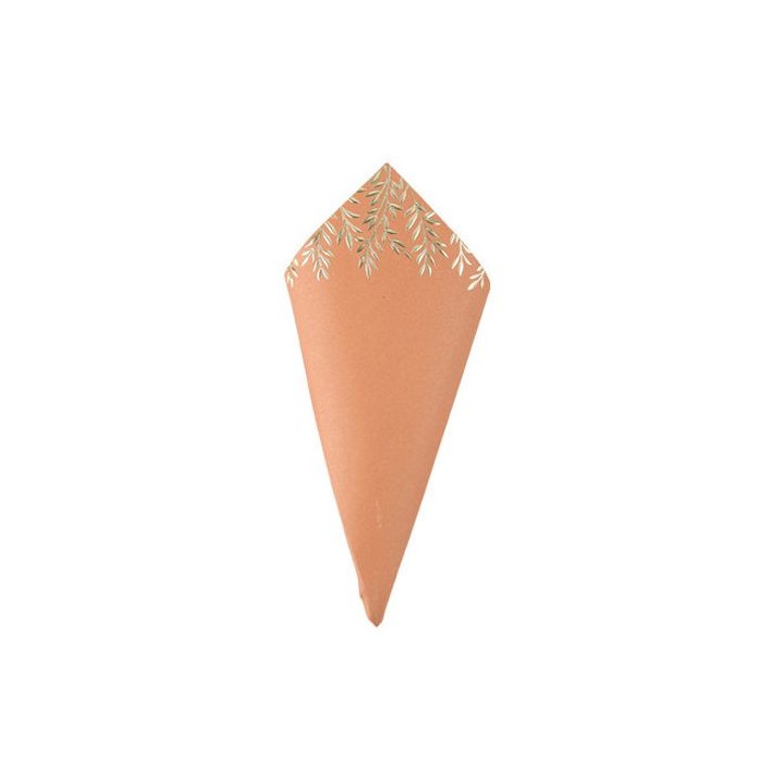 Cornet à confettis terracotta jolis brins