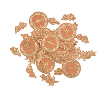 100 confettis terracotta jolis brins or