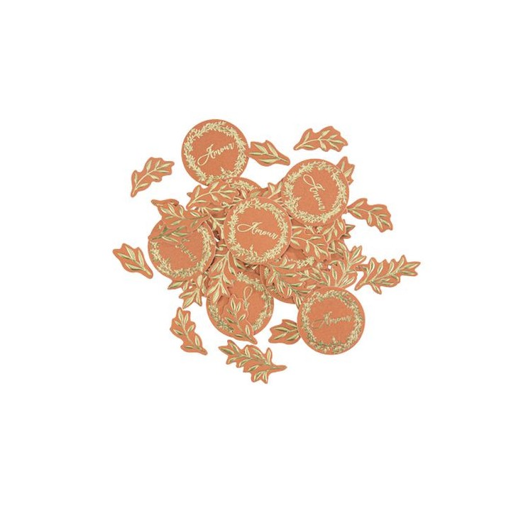 100 confettis terracotta jolis brins or