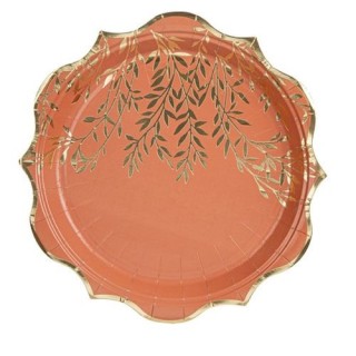8 Assiettes terracotta jolis brins