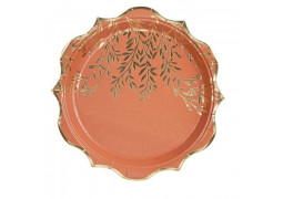 8 Assiettes terracotta jolis brins