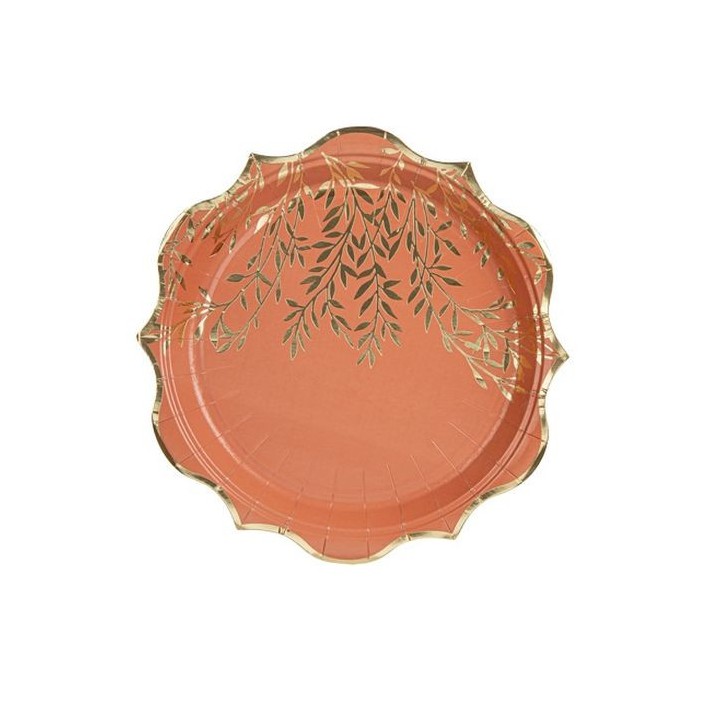 8 Assiettes terracotta jolis brins