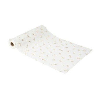 Chemin de table mousseline blanche jolis brins