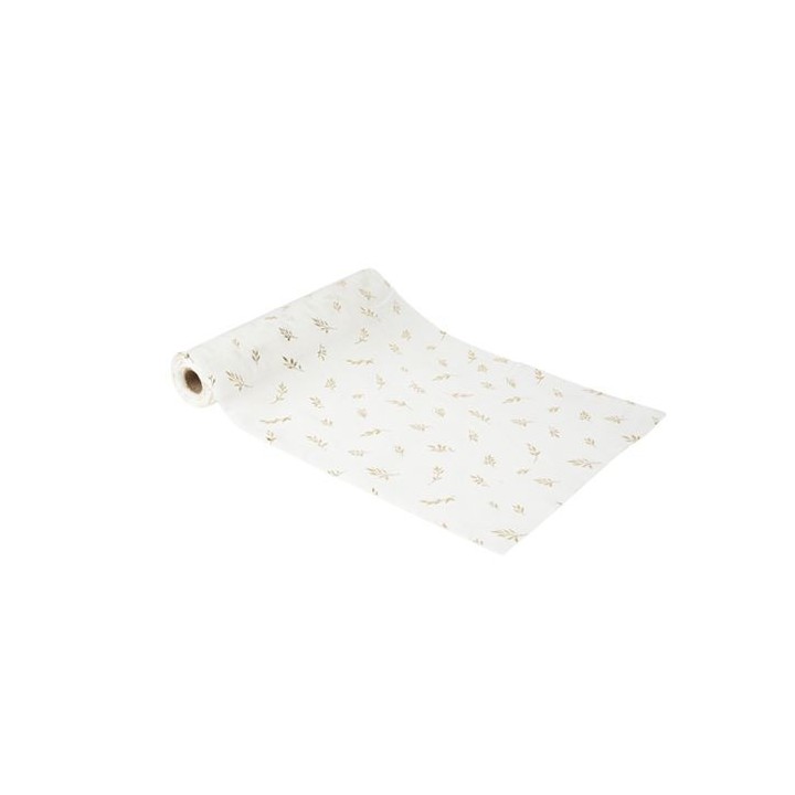 Chemin de table mousseline blanche jolis brins