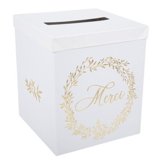 Urne Merci blanche jolis brins