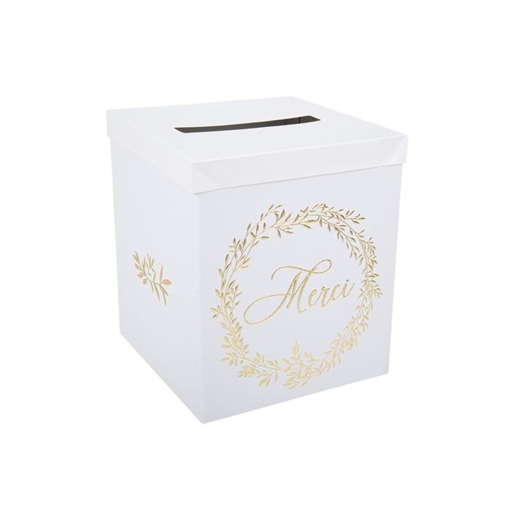 Urne Merci blanche jolis brins