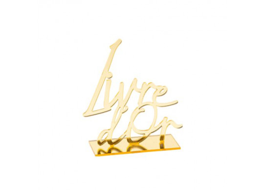 Mot Livre d'or plexi or