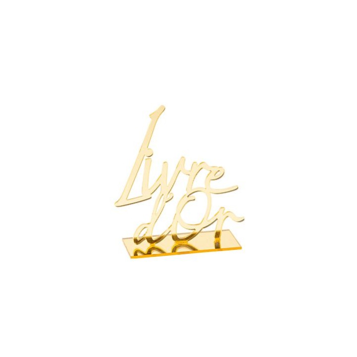 Mot Livre d'or plexi or