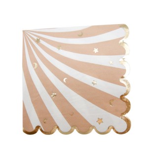 16 Serviettes baby nude