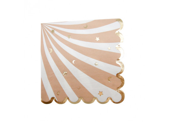 16 Serviettes baby nude