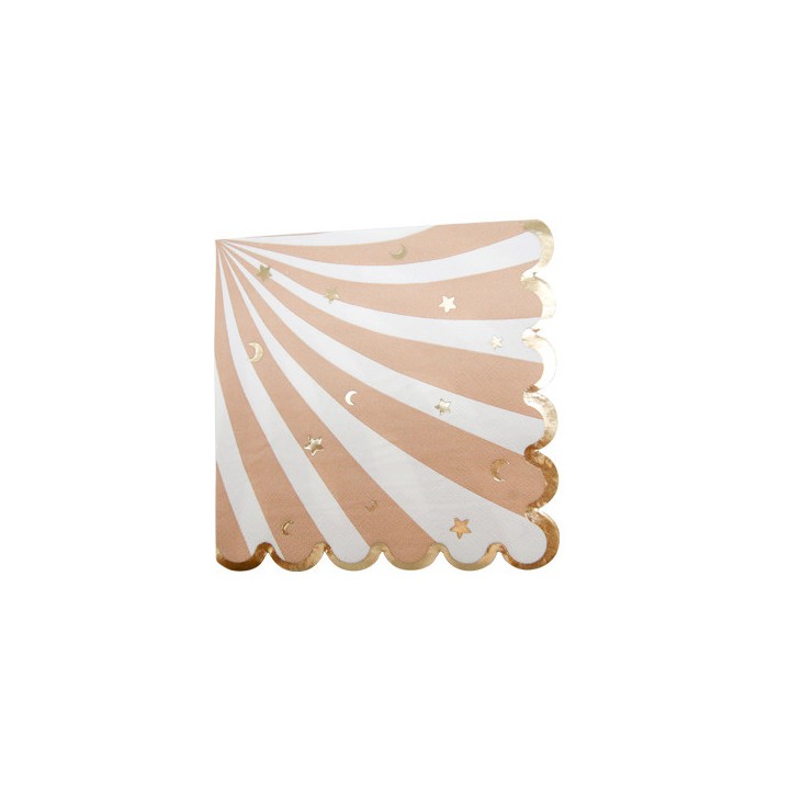 16 Serviettes baby nude