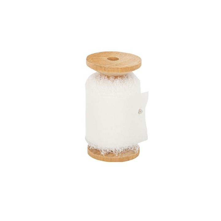 Ruban mousseline de soie blanc